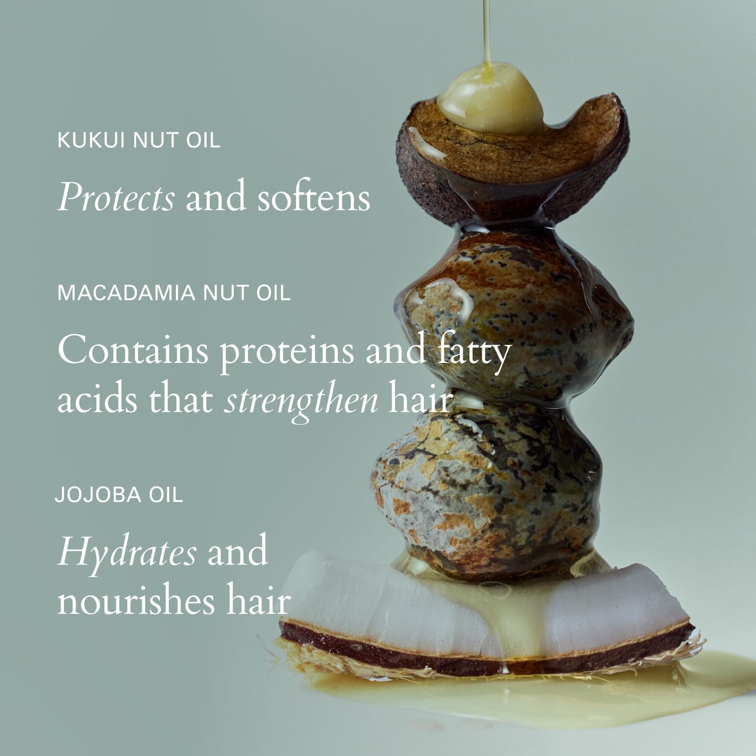 RŌZ being applied to hair ends to reduce frizz and enhance softness