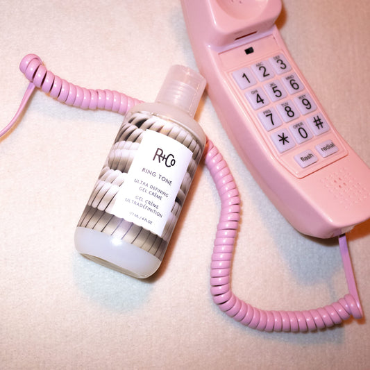 Close-up of R+Co Ring Tone texture demonstrating gel-crème smoothness and spreadability