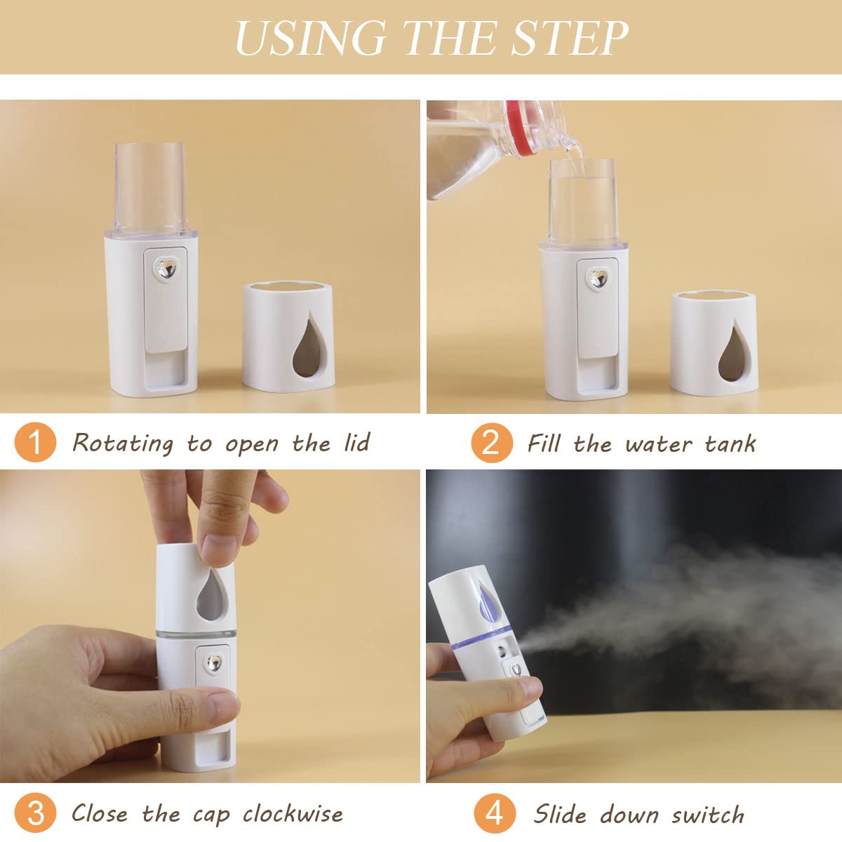 RSAOENF mister inside purse in lifestyle setting for on-the-go hydration