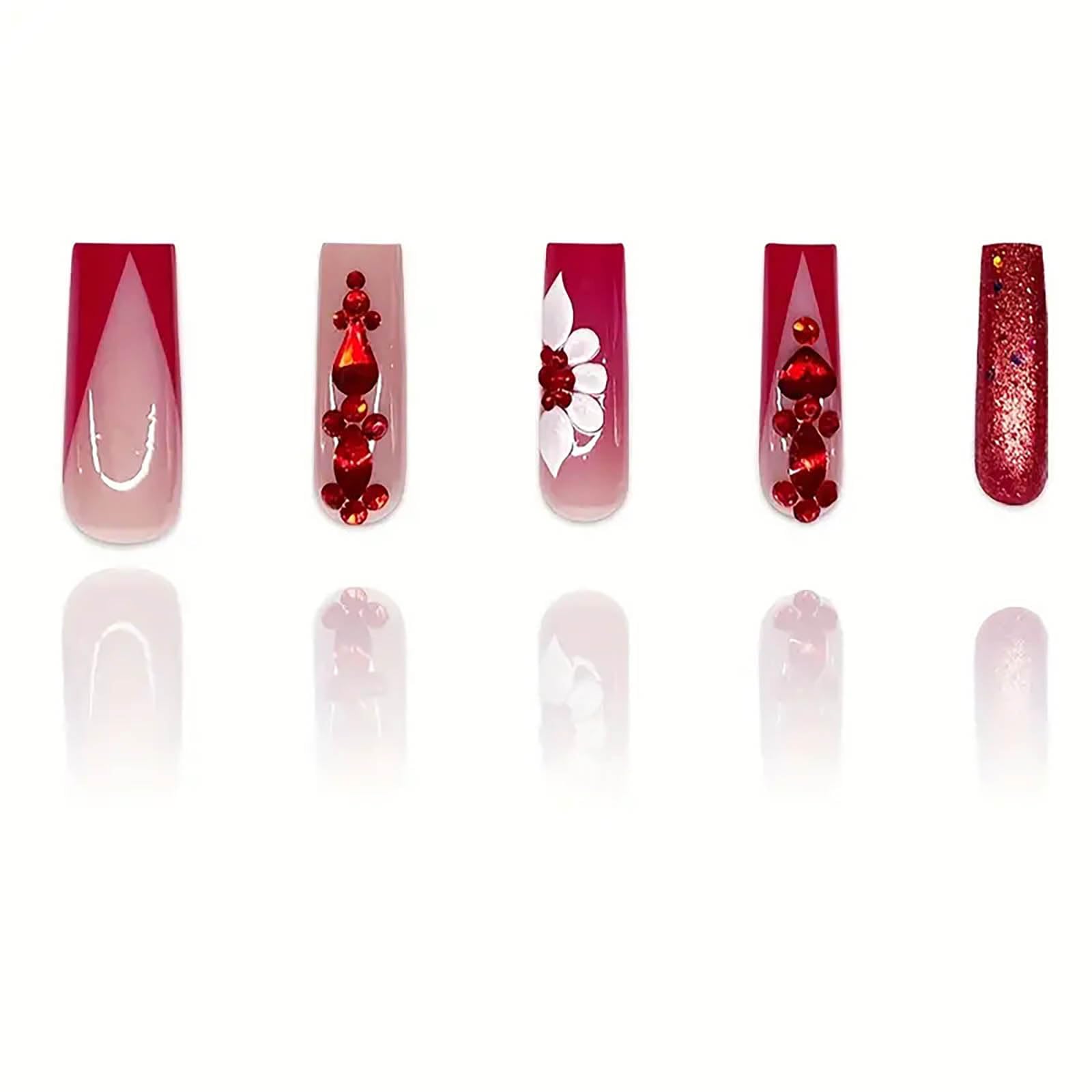 RTKHFZE side profile of extra-long square nail showing length and clean edge for dramatic look