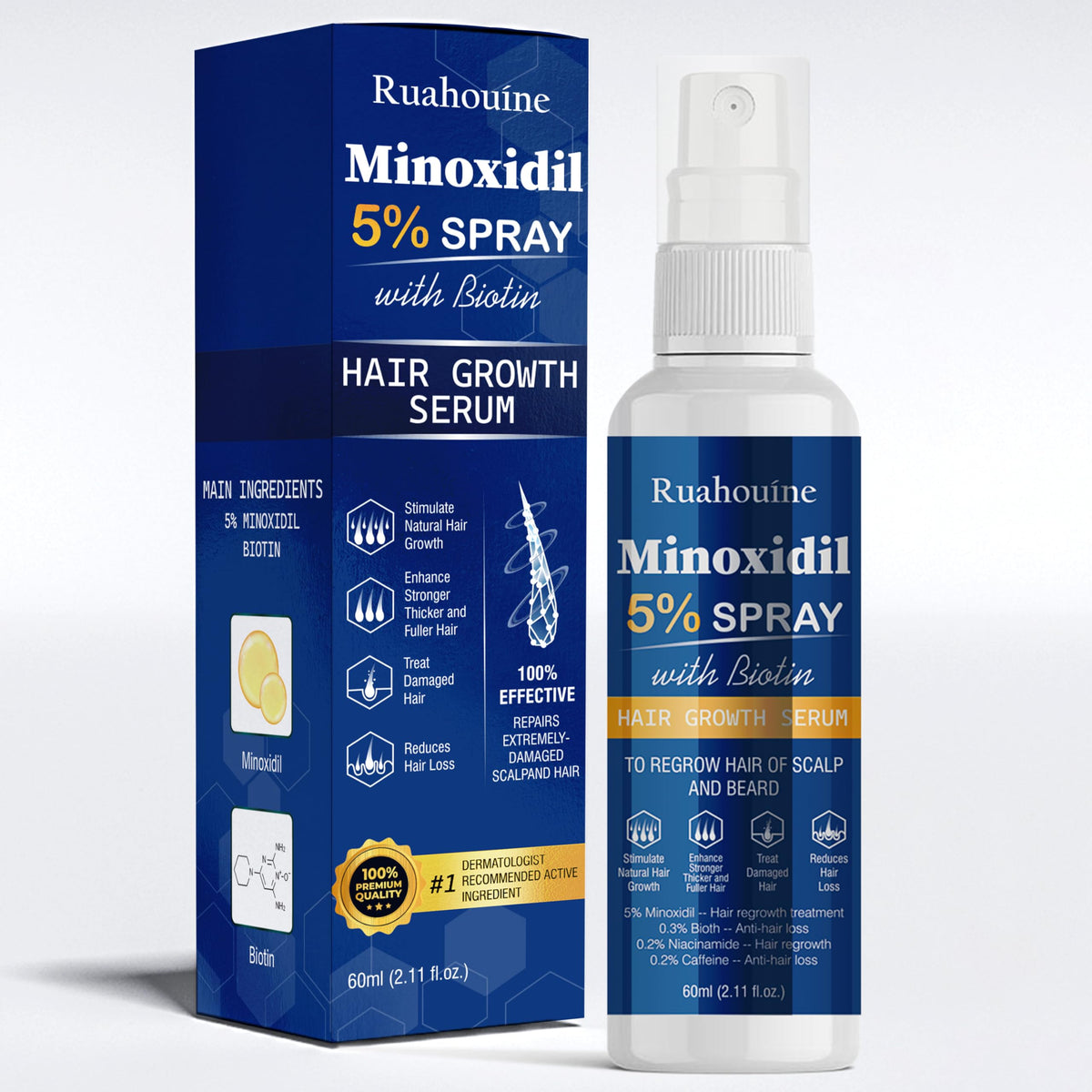 Ruahouine bottle front packaging showing product name and benefits