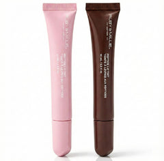 Ruby & Millie front tube Bow & Coffee showing sleek packaging and travel convenience