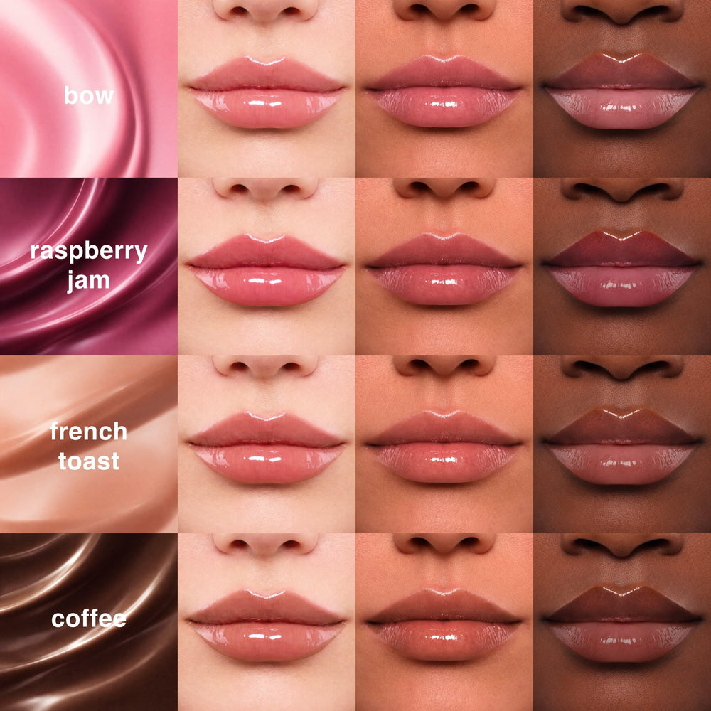 Ruby & Millie gloss texture close-up highlighting smooth non-sticky finish