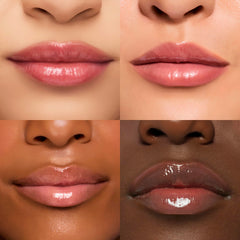 Ruby & Millie close-up texture swirl of lip butter showing smooth glossy hydration
