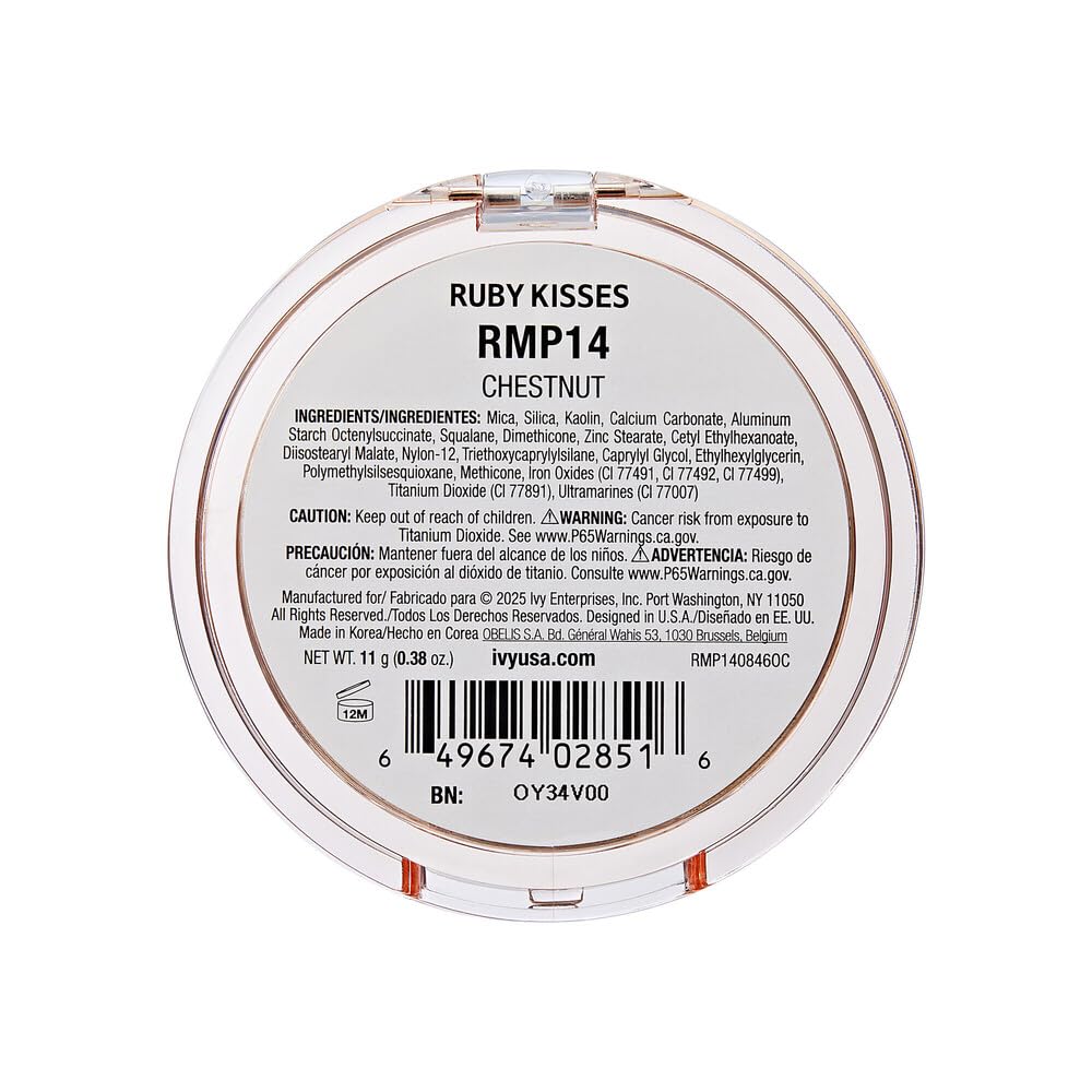 Ruby Kisses brush picking up Chestnut powder for even, buildable coverage