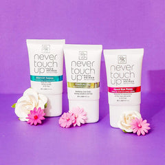 Ruby Kisses primer applied on skin demonstrating immediate smoothing