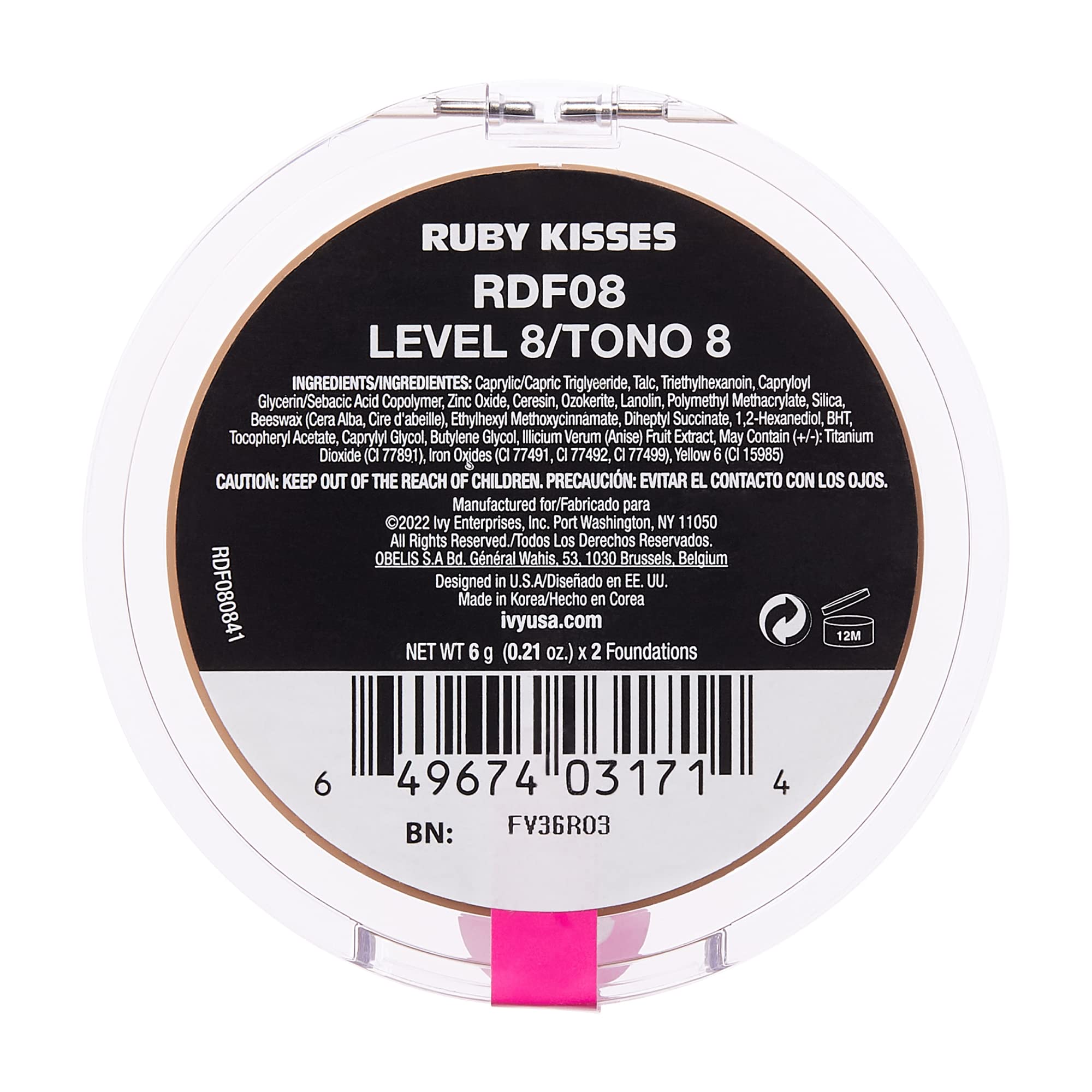 Ruby Kisses before and after coverage showing concealing power and natural finish benefit