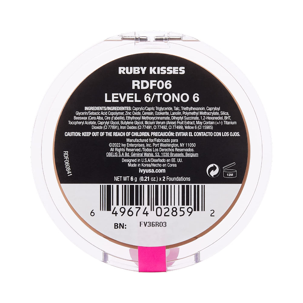 Ruby Kisses half-face before and after showing concealing power and even complexion
