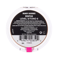 Ruby Kisses half-face before and after showing concealing power and even complexion
