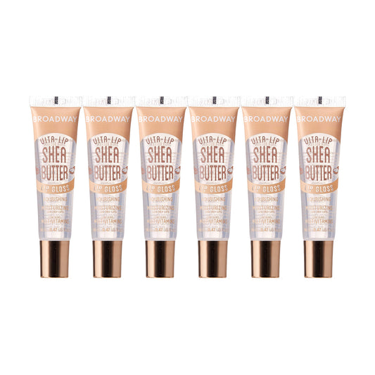 Ruby Kisses front packaging showing six clear gloss tubes for convenience