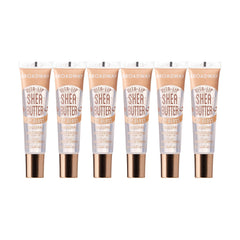 Ruby Kisses front packaging showing six clear gloss tubes for convenience