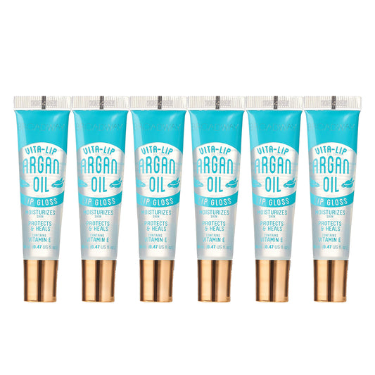 Ruby Kisses front packaging showing six gloss tubes and convenience
