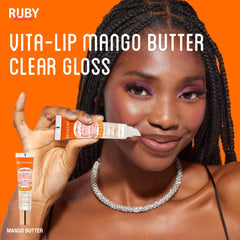 Ruby Kisses gloss inside a handbag showing travel-ready convenience benefit