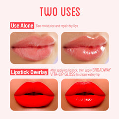 Ruby Kisses close-up of gloss texture highlighting hydrating, non-sticky finish