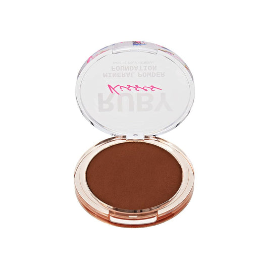 Ruby Kisses open pan close-up of pressed powder texture for smooth blending