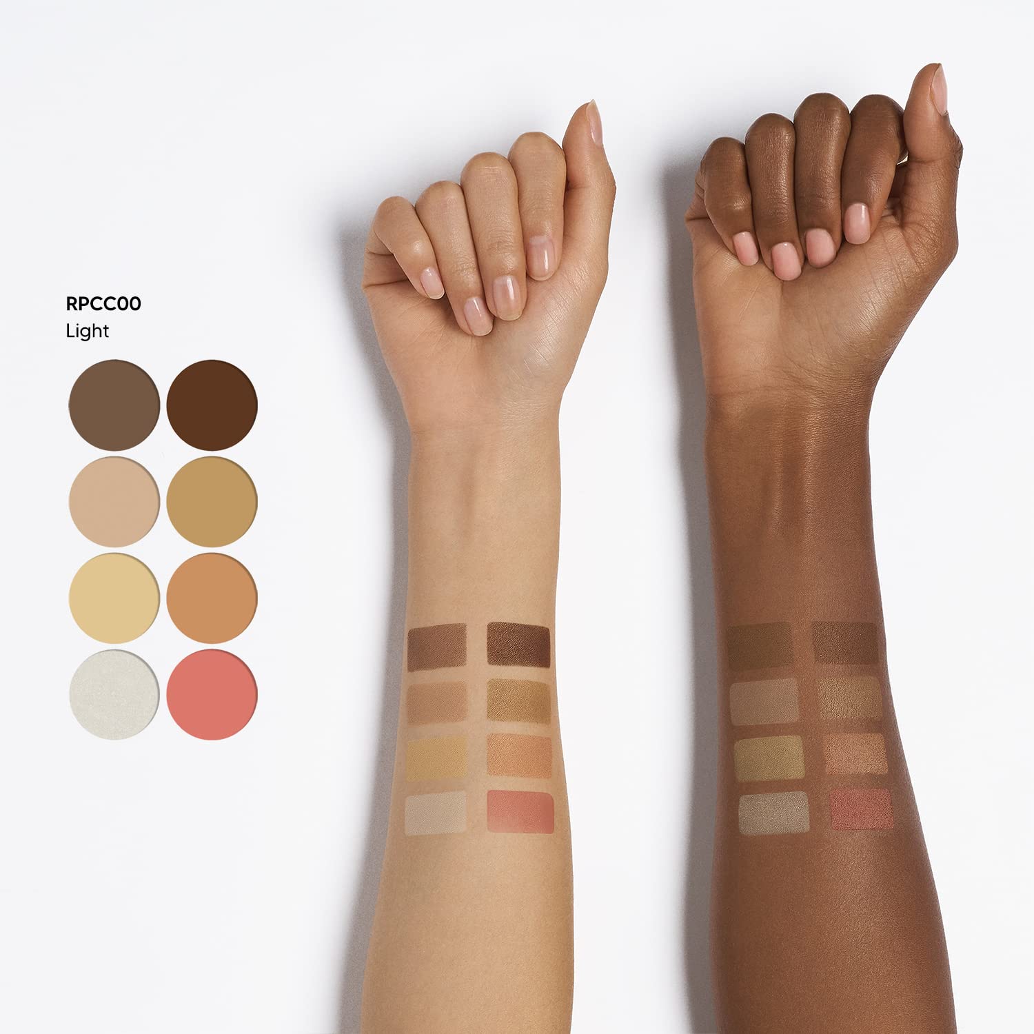 Ruby Kisses contour and highlight demonstration on face, illustrates sculpting versatility and seamless layering