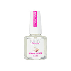 Ruby Kisses front bottle showing label and ingredients for stronger nails