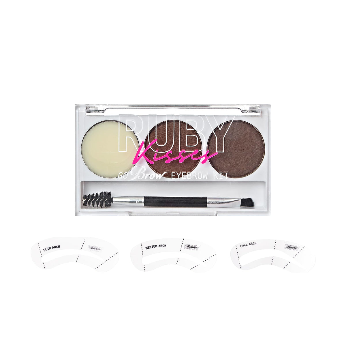 Ruby Kisses compact front view showing kit components and portability benefit