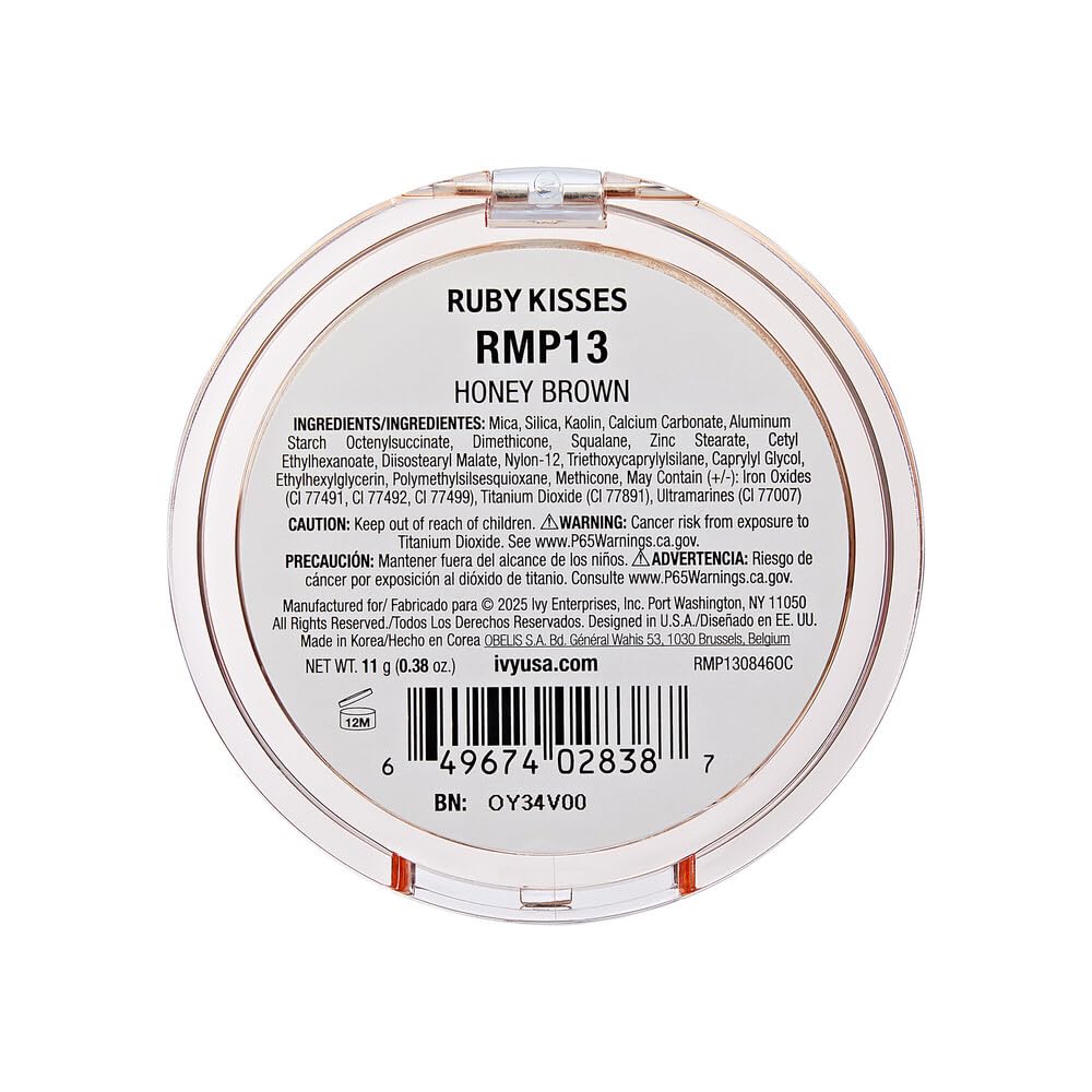 Ruby Kisses powder texture close-up highlighting fine milled smooth finish