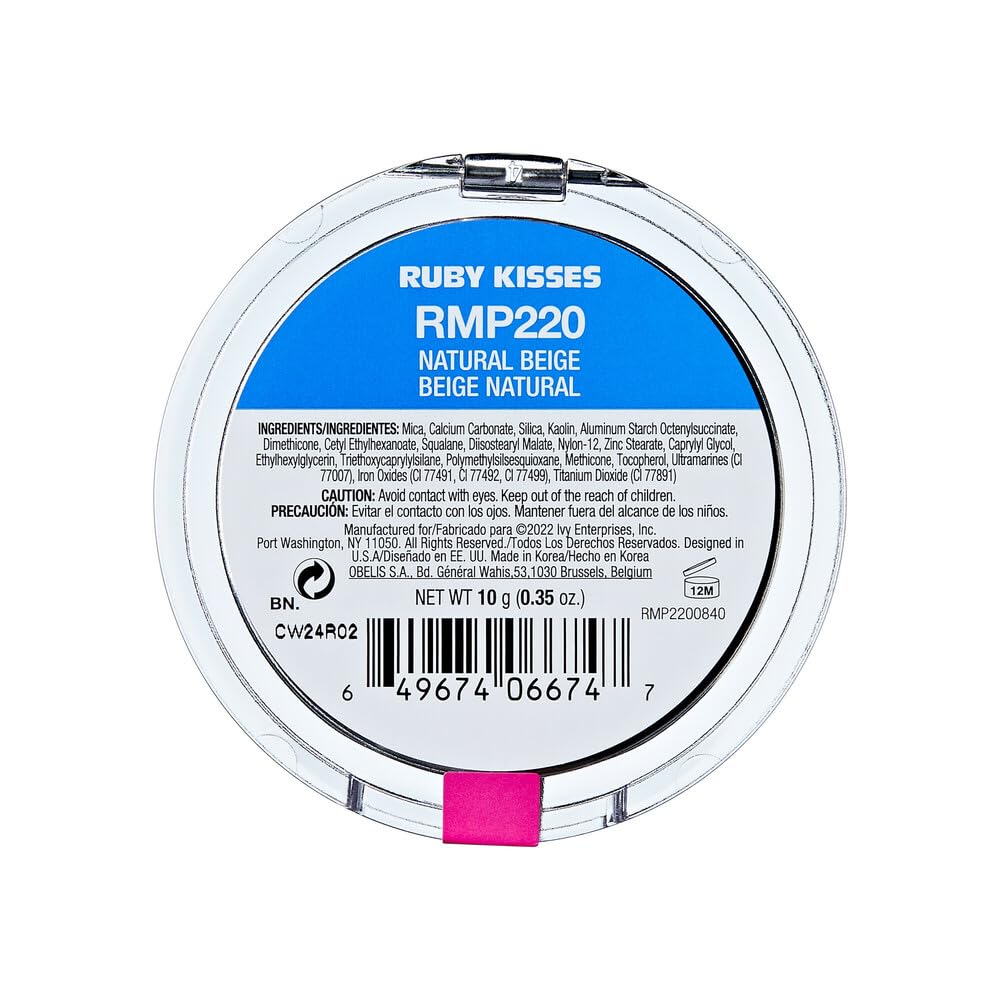Ruby Kisses compact in hand illustrating size and travel-friendly convenience