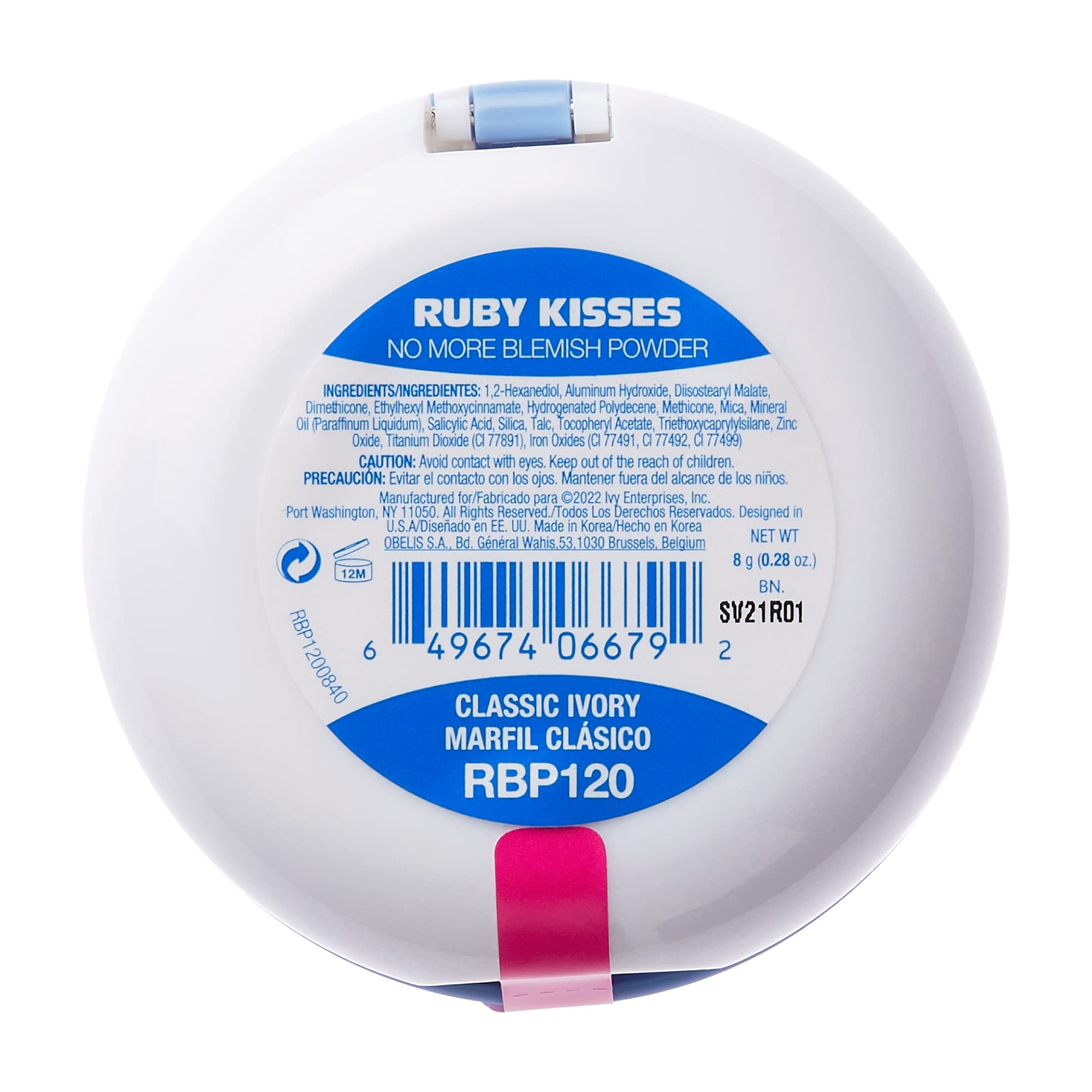 Ruby Kisses powder in use, brush applying matte finish for long-lasting wear
