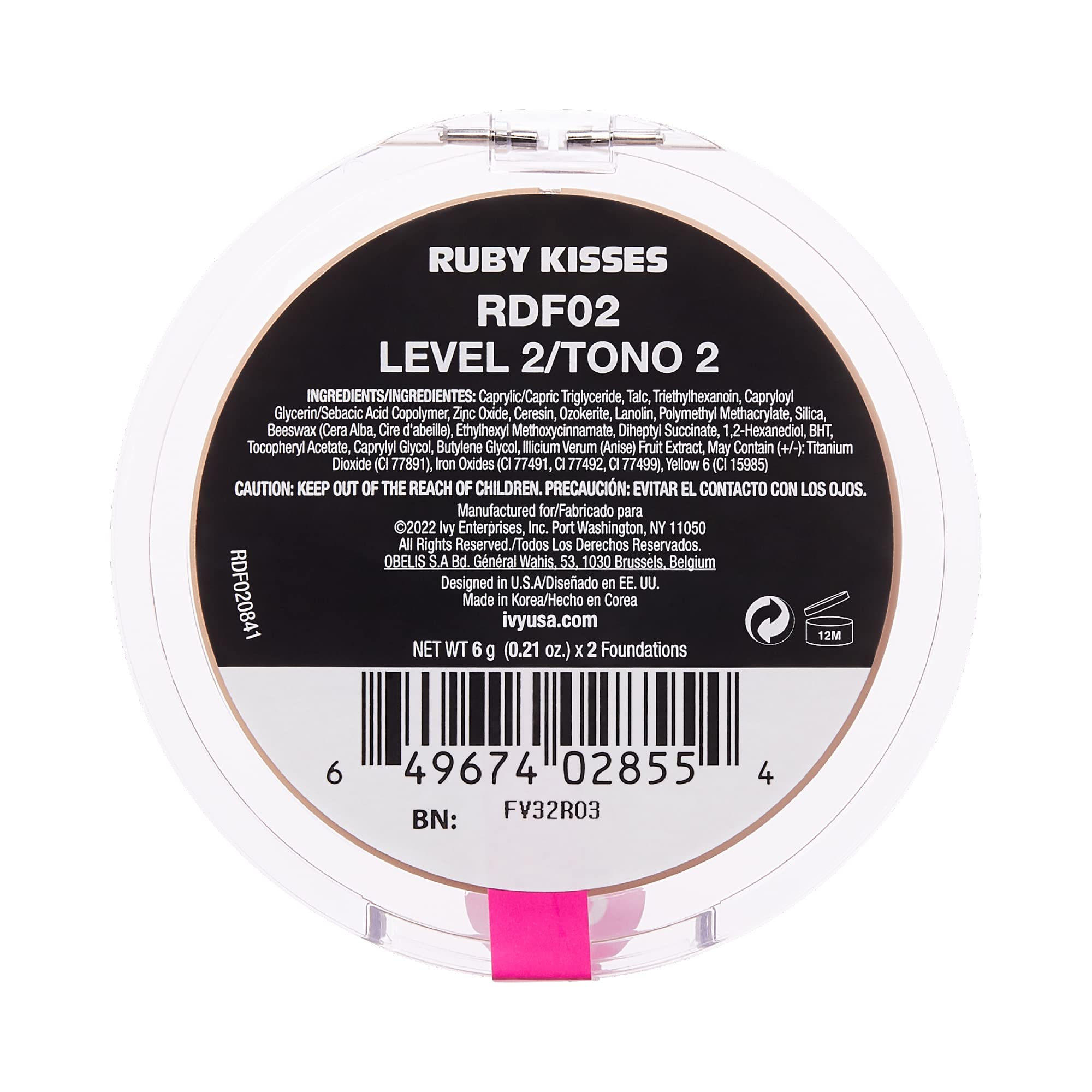 Ruby Kisses in a makeup bag ready for quick all-day coverage