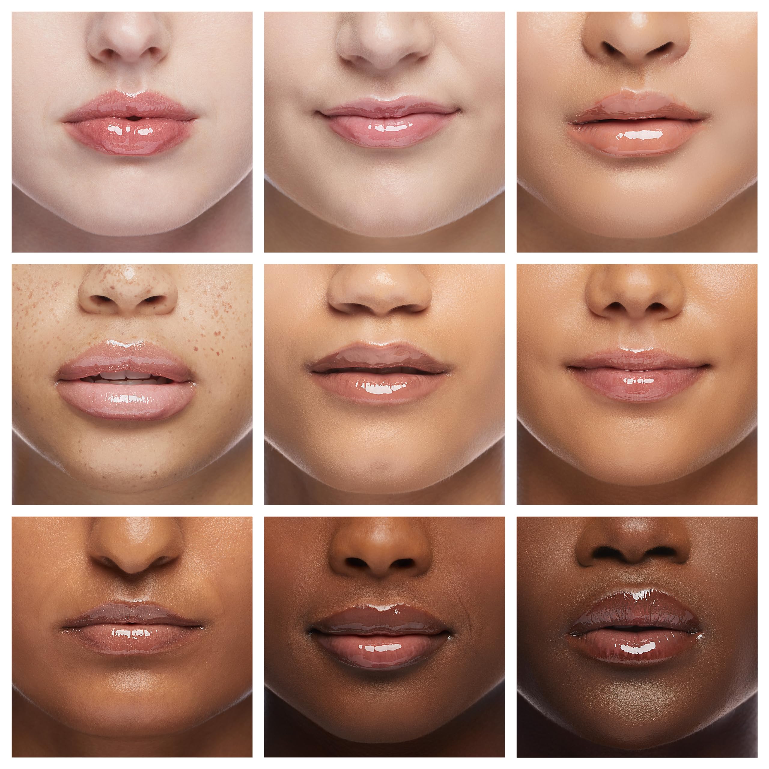 Ruby Kisses gloss applied on model lips highlighting instant shine and comfort