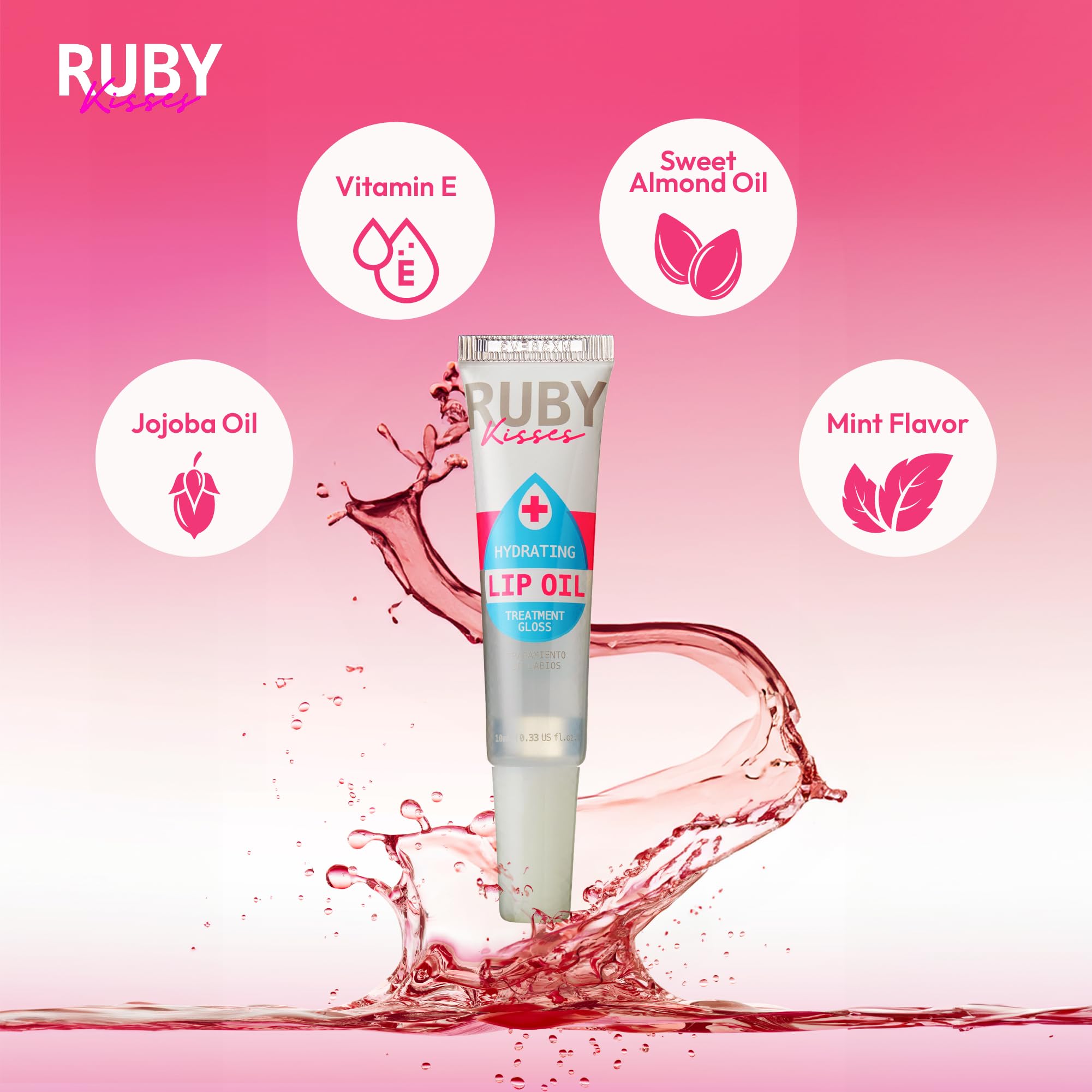 Ruby Kisses wand applicator close-up illustrating smooth, easy application