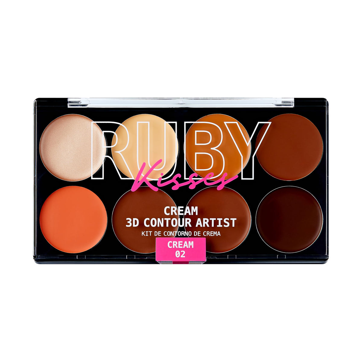 Ruby Kisses palette front view showing shade layout and easy-access pans