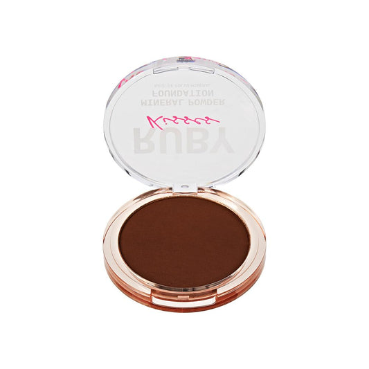 Ruby Kisses close-up of pressed powder texture for smooth, blendable finish