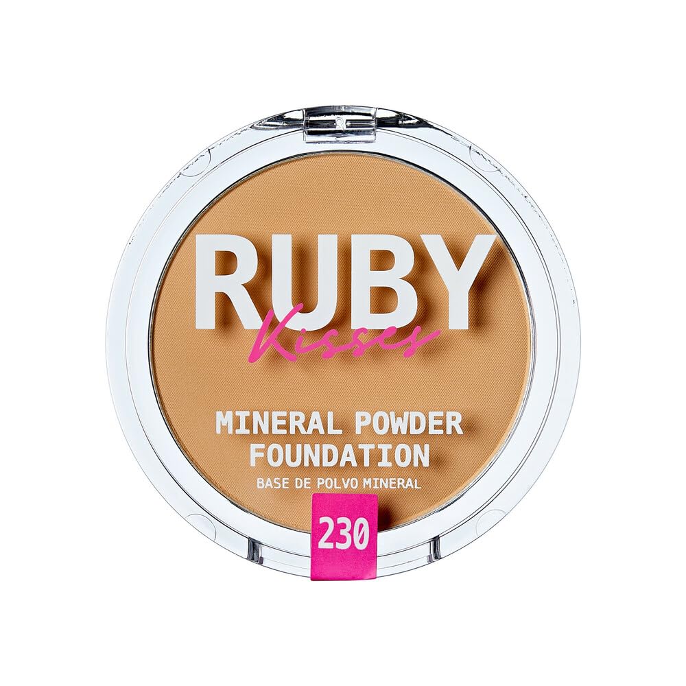 Ruby Kisses compact front view showing Natural Buff shade and portable convenience