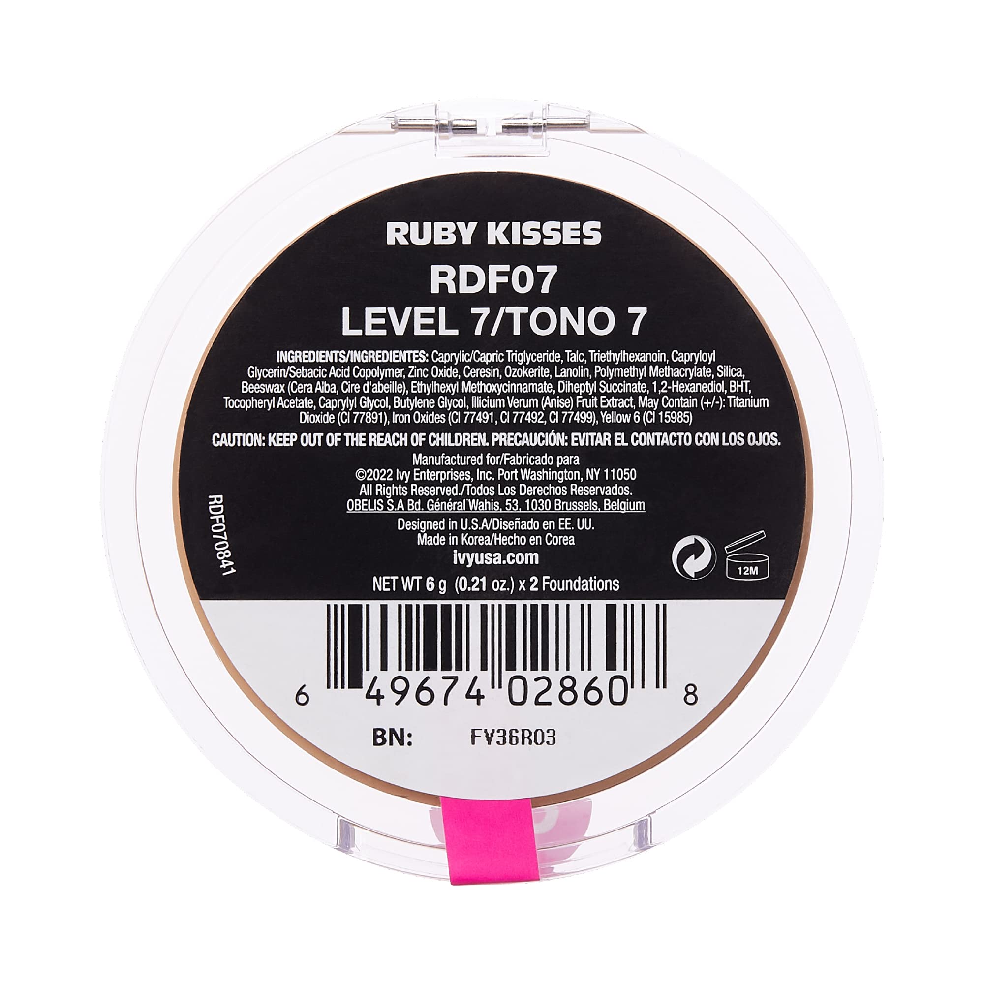 Ruby Kisses jar in hand showing product size and travel-friendly benefit