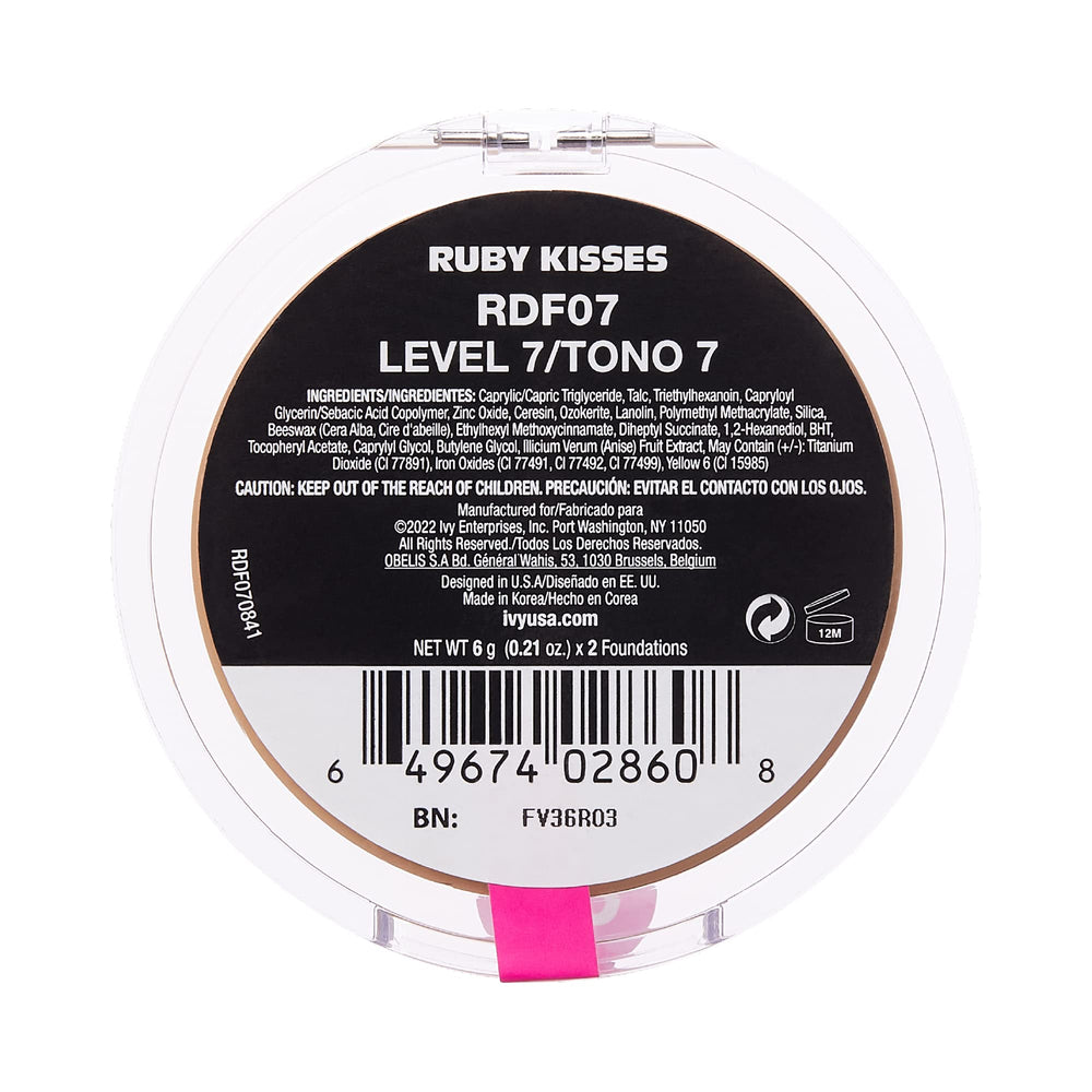 Ruby Kisses jar in hand showing product size and travel-friendly benefit
