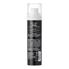 Ruby Kisses spray inside makeup bag showing travel-ready convenience