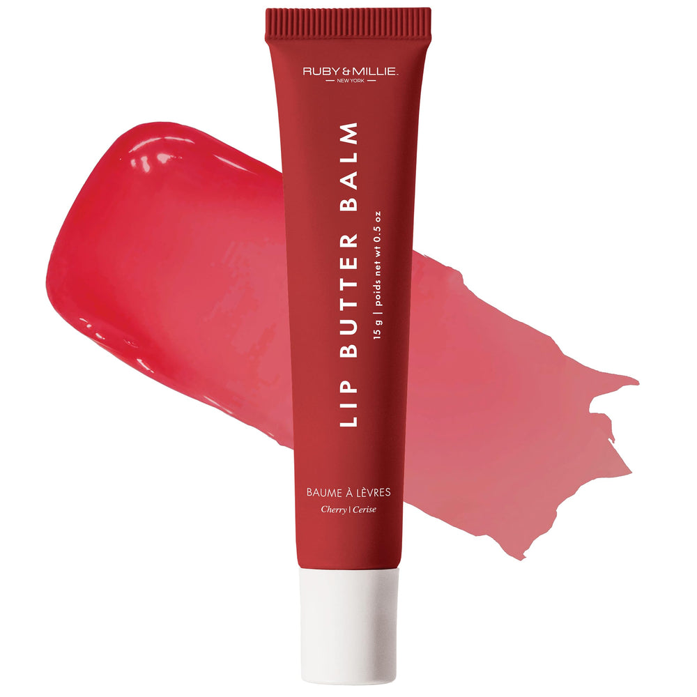 Ruby & Millie front tube showing cherry tint and glossy finish benefit