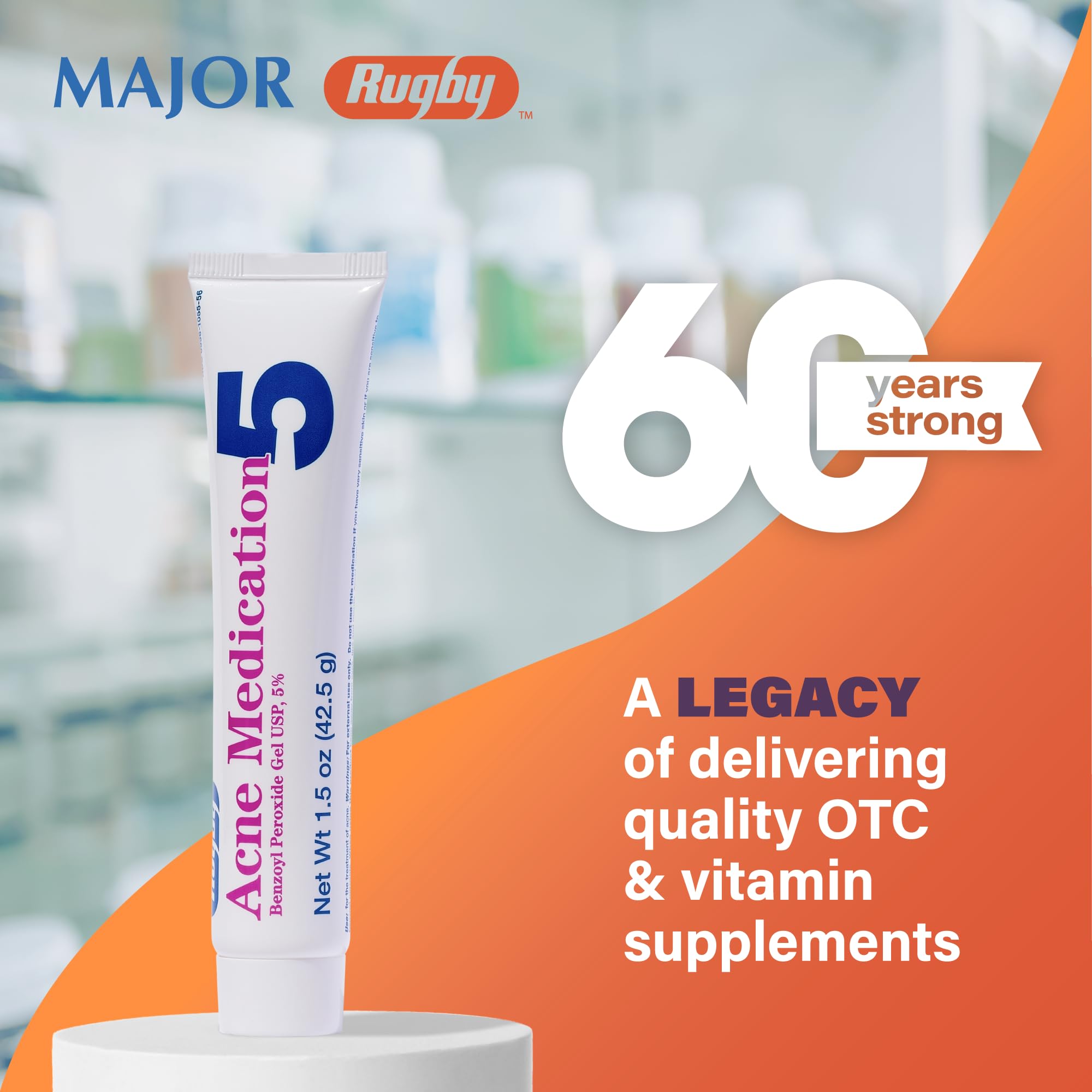 RUGBY LABORATORIES product label showing active ingredient and usage guidance