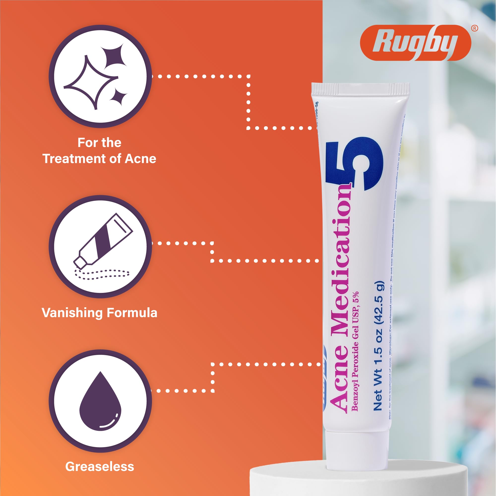 RUGBY LABORATORIES gel texture on hand demonstrating quick absorption