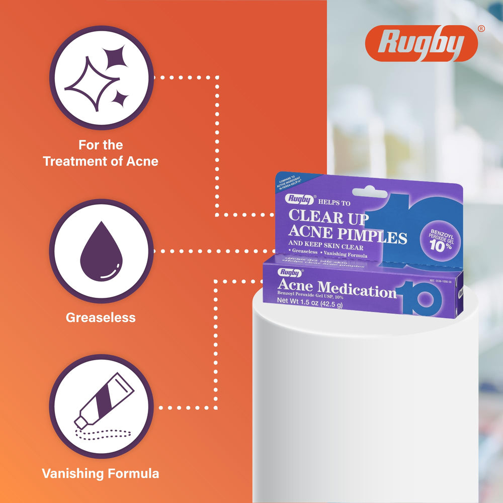RUGBY LABORATORIES clear gel texture close-up illustrating non-greasy absorption