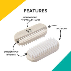 Rui Smiths brush in use during manicure for effective debris removal