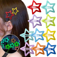 RUIYDZ front view of 10 colorful star clips showing bright benefits