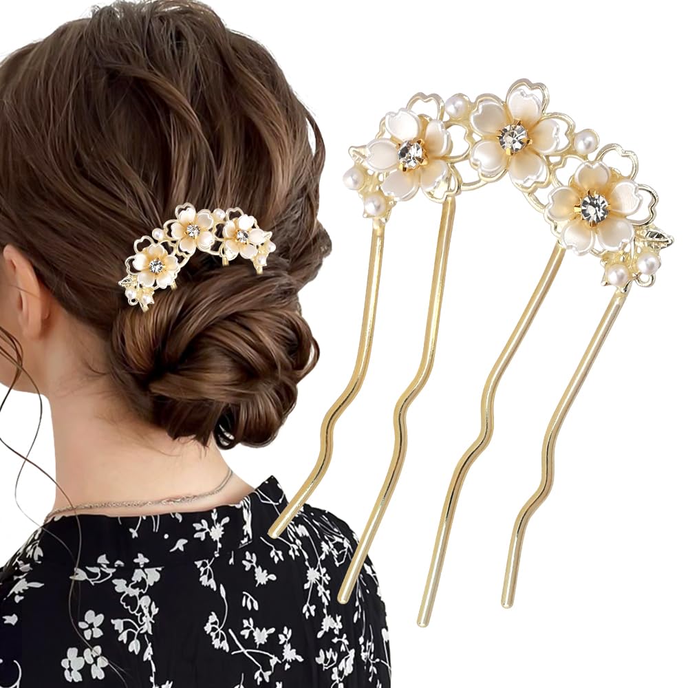 RUIYDZ pearl flower front view showing gold finish and decorative benefit