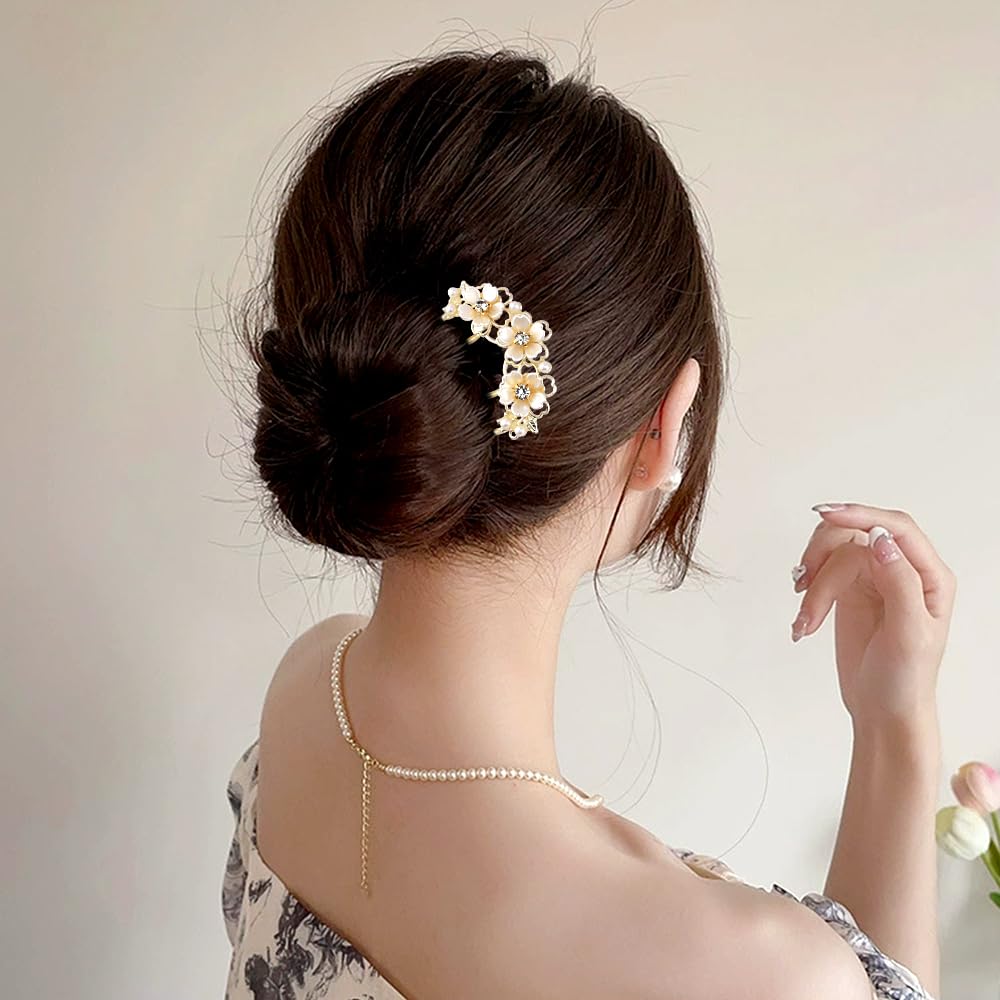 RUIYDZ pearl flower lifestyle setting on model showing everyday elegance benefit