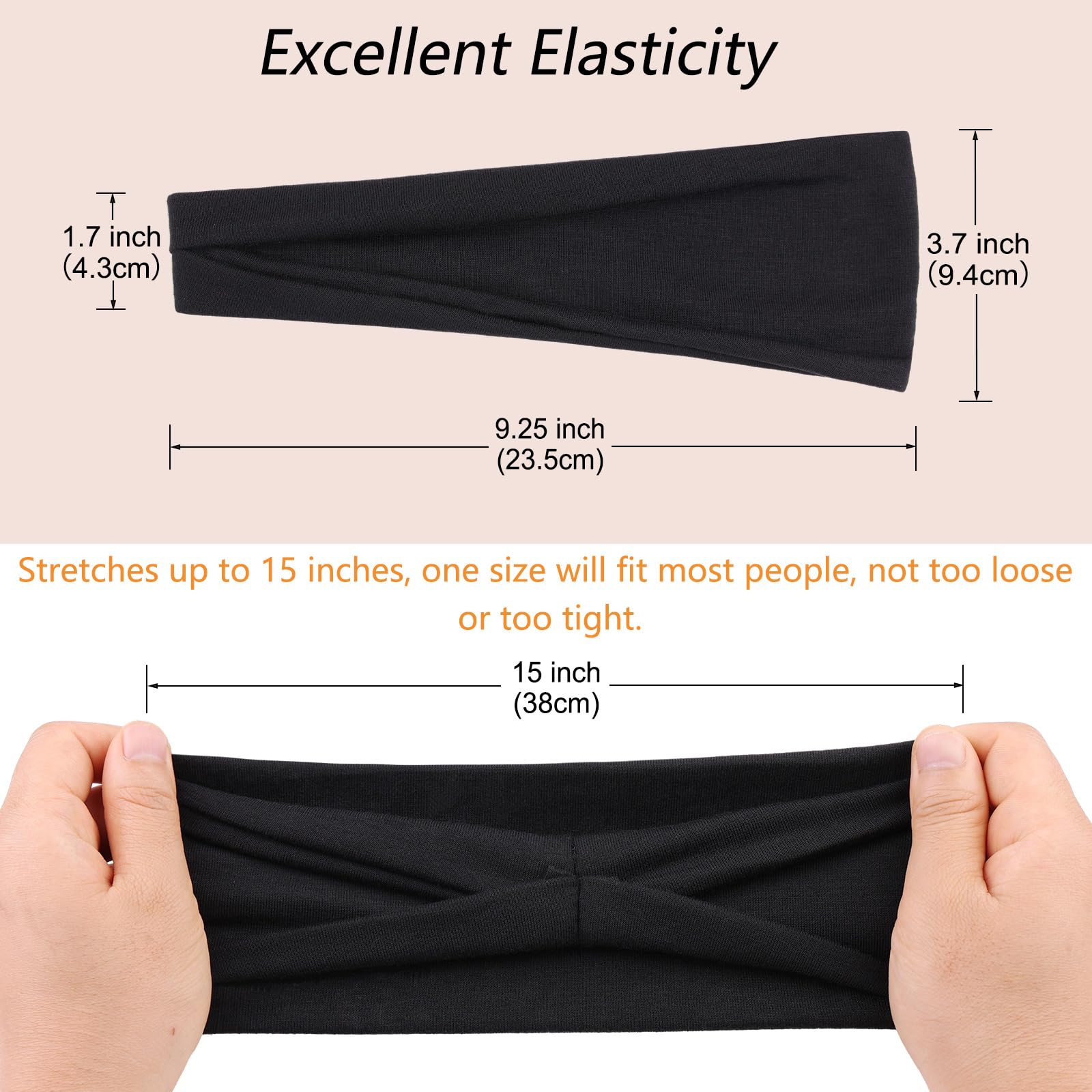 RuiYok headband in use during yoga showing sweat-resistant secure hold benefit