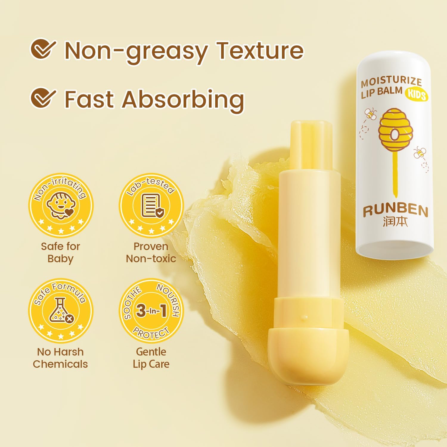 RUNBEN balms in hand showing portable size and easy use