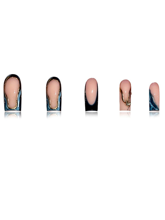 RUOKEXIN close-up of nail surface showing glossy finish and intricate designs