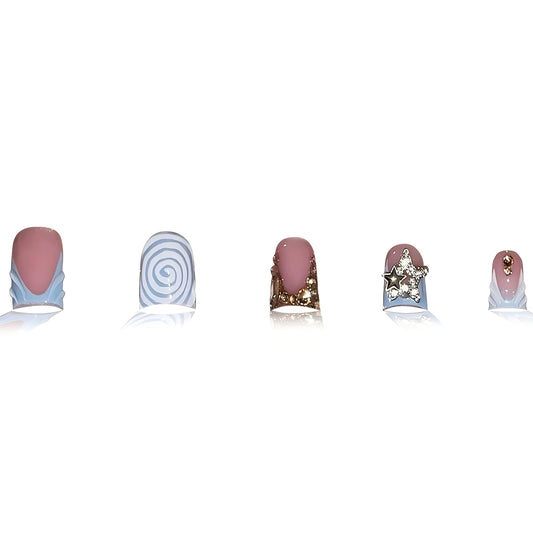 RUOKEXIN nails laid out by size demonstrating 12 different fits for tailored application