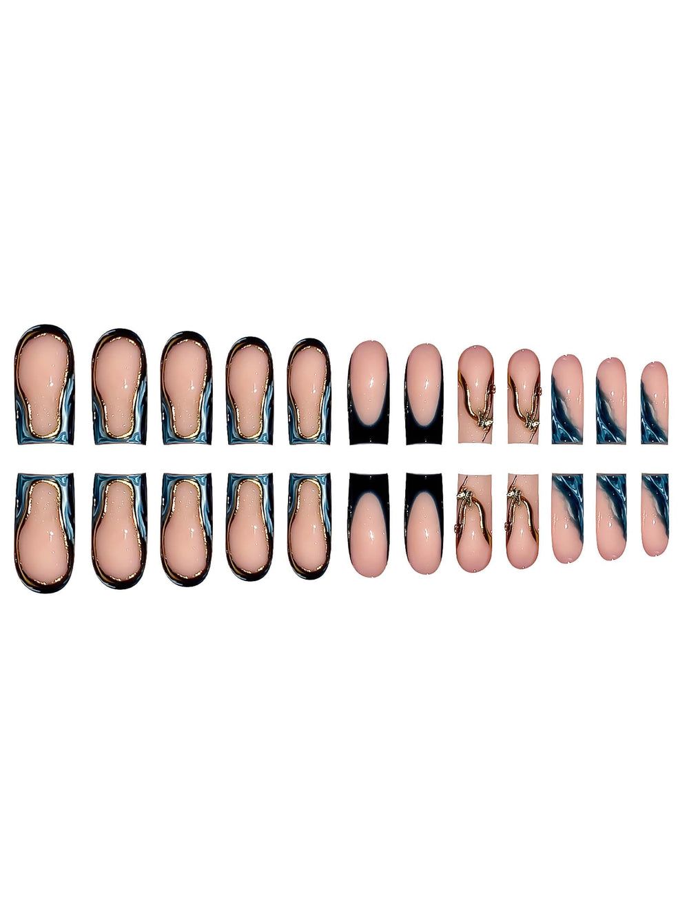 RUOKEXIN scale comparison showing nail lengths and fit options for comfort