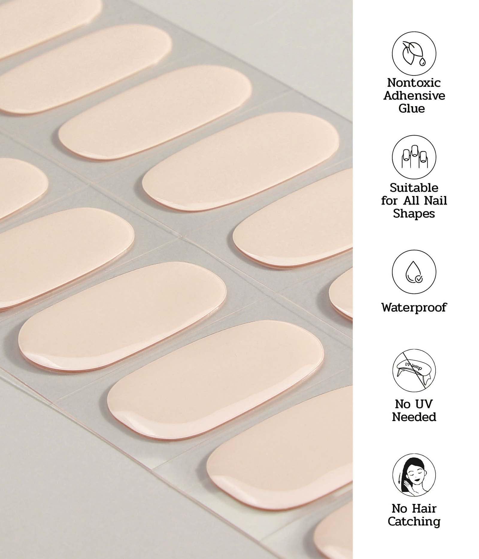 ruyeefam nail in use being pressed onto nail for fast, mess-free application