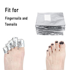Rvetol foil wrap beside ruler showing size for both fingers and toes