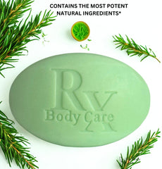 RX Body Care used as foot wash showing freshening and odor control benefits